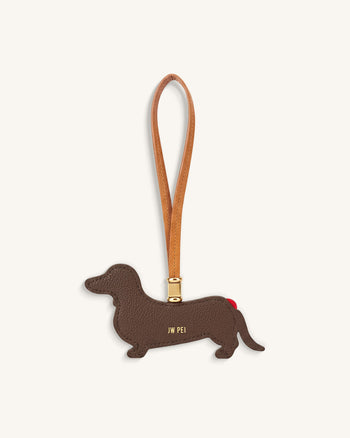 Charm da borsa bassotto hot dog - Marrone multicolore