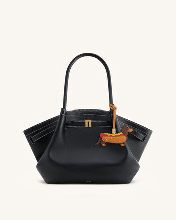 Charm da borsa bassotto hot dog - Marrone multicolore
