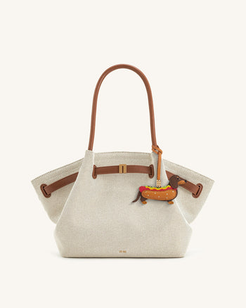Charm da borsa bassotto hot dog - Marrone multicolore