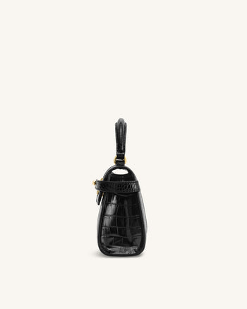 Borsa a mano Elise - Nero coccodrillo
