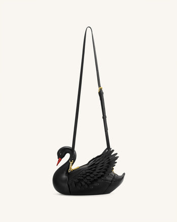 Alani Borsa a tracolla a forma di cigno - Nero