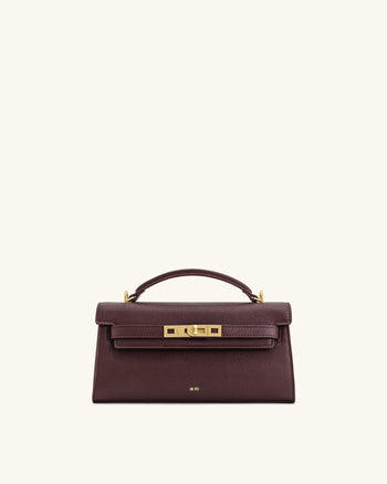 Noor Borsa con manico superiore - Bordeaux intenso