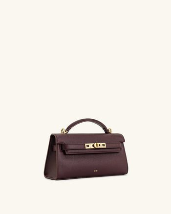 Noor Borsa con manico superiore - Bordeaux intenso