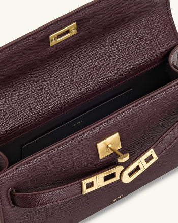 Noor Borsa con manico superiore - Bordeaux intenso