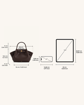 Hana Mini Borsa Tote - Marrone Scuro
