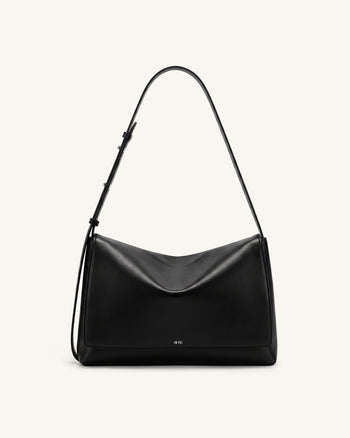 Isolde Borsa a spalla con patta - Nero