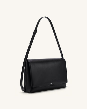Isolde Borsa a spalla con patta - Nero