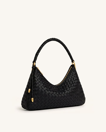 Lorena Borsa a spalla intrecciata - Nera