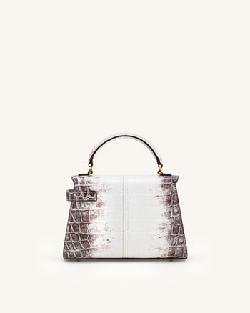 Elise Borsa a Mano - Bianco Coccodrillo