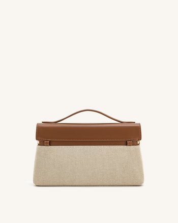 Borsa a Manico Thea - Tela Marrone