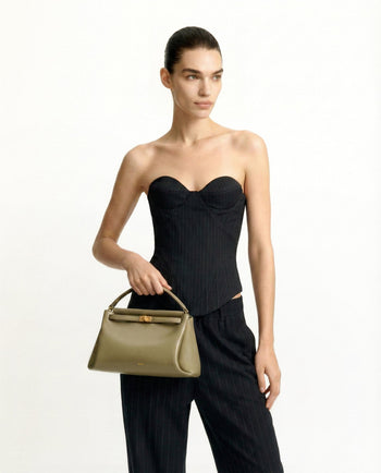 Carmen Borsa con Manico Superiore - Verde