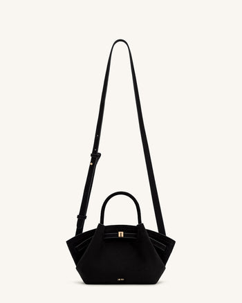 Hana Mini Borsa a Tracolla in Finta Pelle Scamosciata - Nero