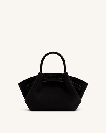 Hana Mini Borsa a Tracolla in Finta Pelle Scamosciata - Nero