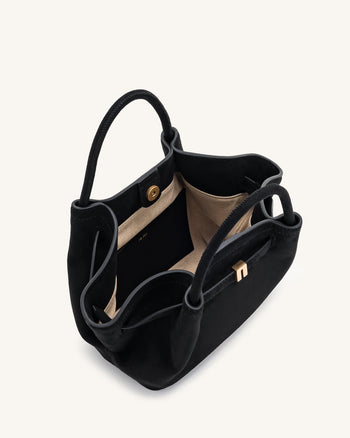 Hana Mini Borsa a Tracolla in Finta Pelle Scamosciata - Nero