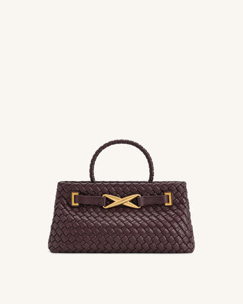Elora Borsa Tote Intrecciata - Borgogna Intenso