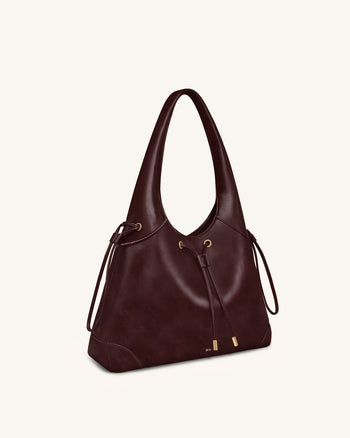 Celandra Borsa hobo con coulisse - Bordeaux scuro