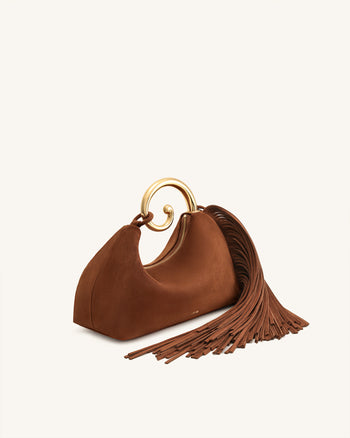 Cleo Borsa con Manico Superiore a Forma di Scatola - Bianco Croc