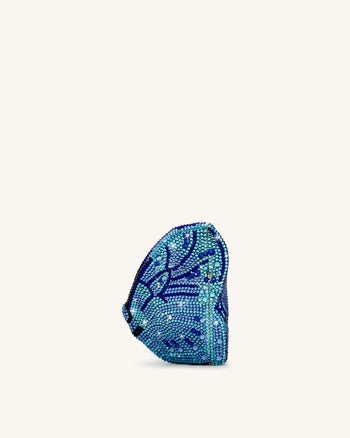 Paisley Pochette farfalla cristallo - Blu