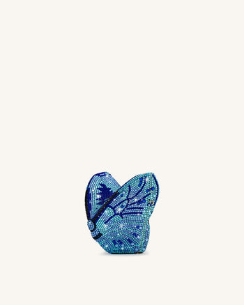 Paisley Pochette farfalla cristallo - Blu