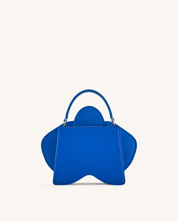 Flora Borsa a mano con manico superiore a forma di orchidea – Blu