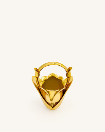 Ella Borsa a mano con motivo a tulipano - Oro