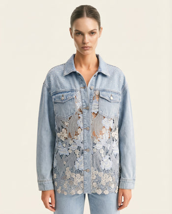 Camicia in denim The Double Agent - Azzurro