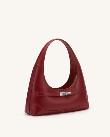 Noelle Borsa a spalla con cintura - Bordeaux scuro