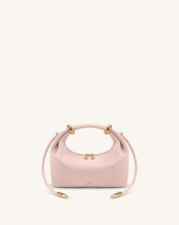 Ellie Borsa a mano in finta pelle scamosciata con anello in metallo - Rosa