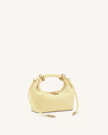 Ellie Borsa a mano con anello in metallo - Giallo limone