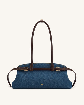 Arden Borsa a spalla East-West con cintura - Denim Blu