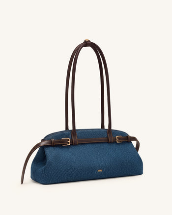 Arden Borsa a spalla East-West con cintura - Denim Blu