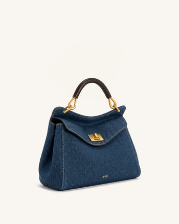 Lucia Borsa classica - Denim blu