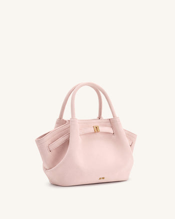 Hana Mini borsa tote in similpelle scamosciata - Rosa