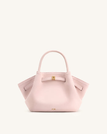 Hana Mini borsa tote in similpelle scamosciata - Rosa