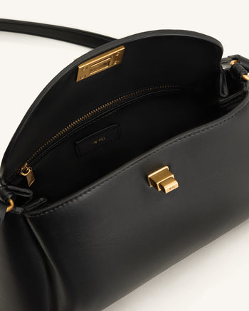 Greta Borsa a tracolla con chiusura a rotazione - Nero