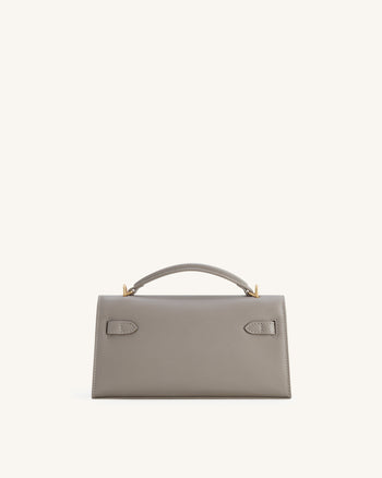 Noor Borsa con Manico Superiore - Grigio Elefante