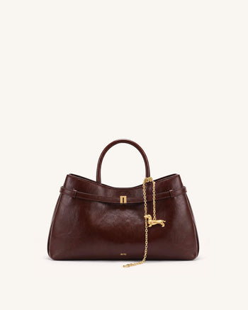 Maeve Borsa tote satchel con charm bassotto - Borgogna intenso