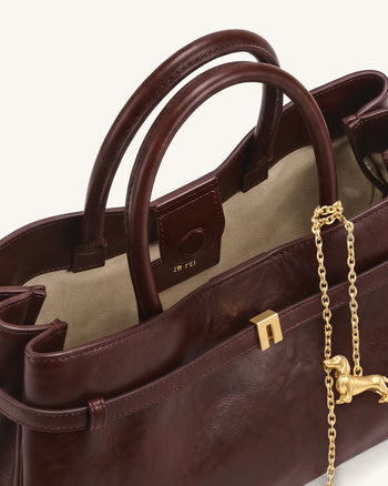 Maeve Borsa tote satchel con charm bassotto - Borgogna intenso