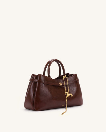 Maeve Borsa tote satchel con charm bassotto - Borgogna intenso