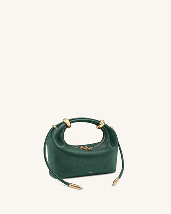 Ellie Borsa a mano con anello in metallo - Verde bosco