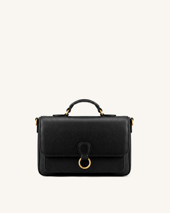 Mirelle Borsa satchel martellata con manico superiore - Nero