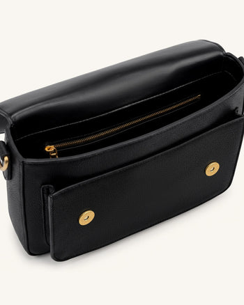 Mirelle Borsa satchel martellata con manico superiore - Nero