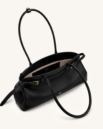 Arden Borsa a spalla East-West con dettaglio cintura - Nero