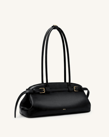 Arden Borsa a spalla East-West con dettaglio cintura - Nero