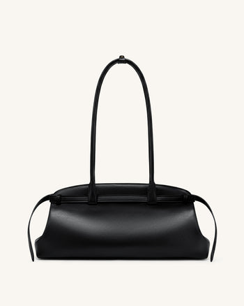 Arden Borsa a spalla East-West con dettaglio cintura - Nero