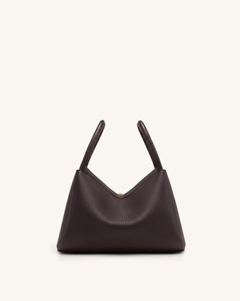 Maelle Borsa a doppio manico con charm bassotto - Marrone scuro