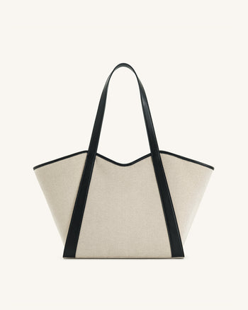 Kiana Borsa Tote a Grande Capacità - Tela Nera