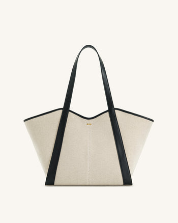 Kiana Borsa Tote a Grande Capacità - Tela Nera