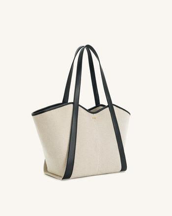 Kiana Borsa Tote a Grande Capacità - Tela Nera