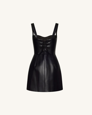 Abito a corsetto in con stampa floreale Iris - Nero